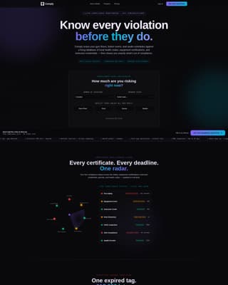 Comply - Intelligent Compliance Landing Page Template