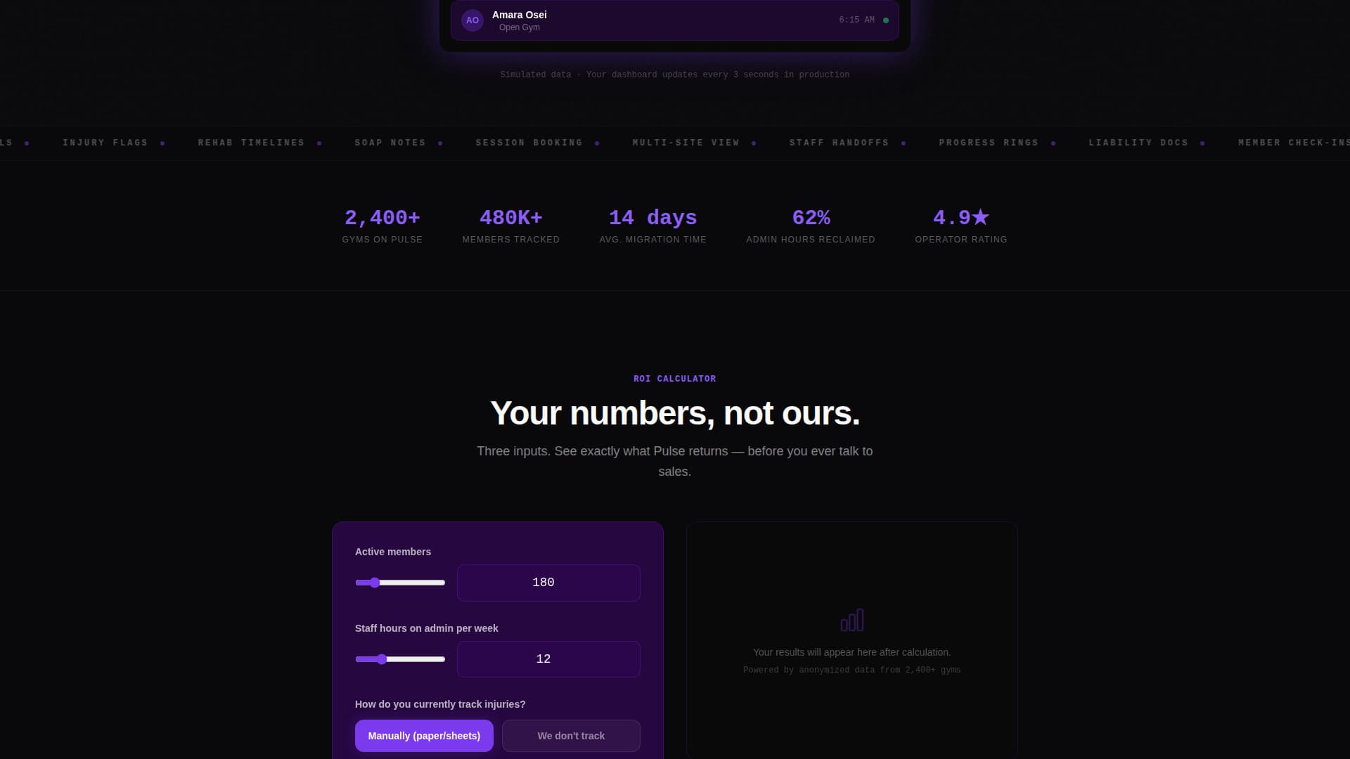 Fitness & Gym Software Advanced Reviews Website Template