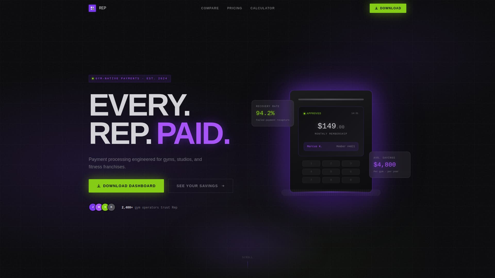 Fitness & Gym Software Complete Cost Calculator Website Template