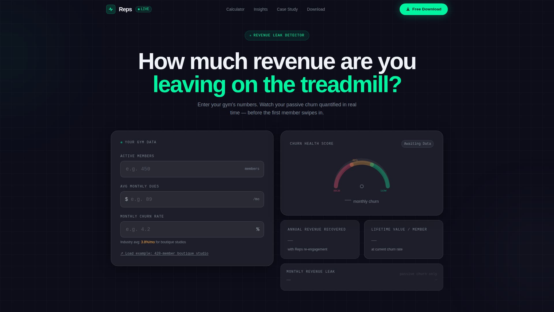 Fitness & Gym Software Expert Cost Calculator Website Template