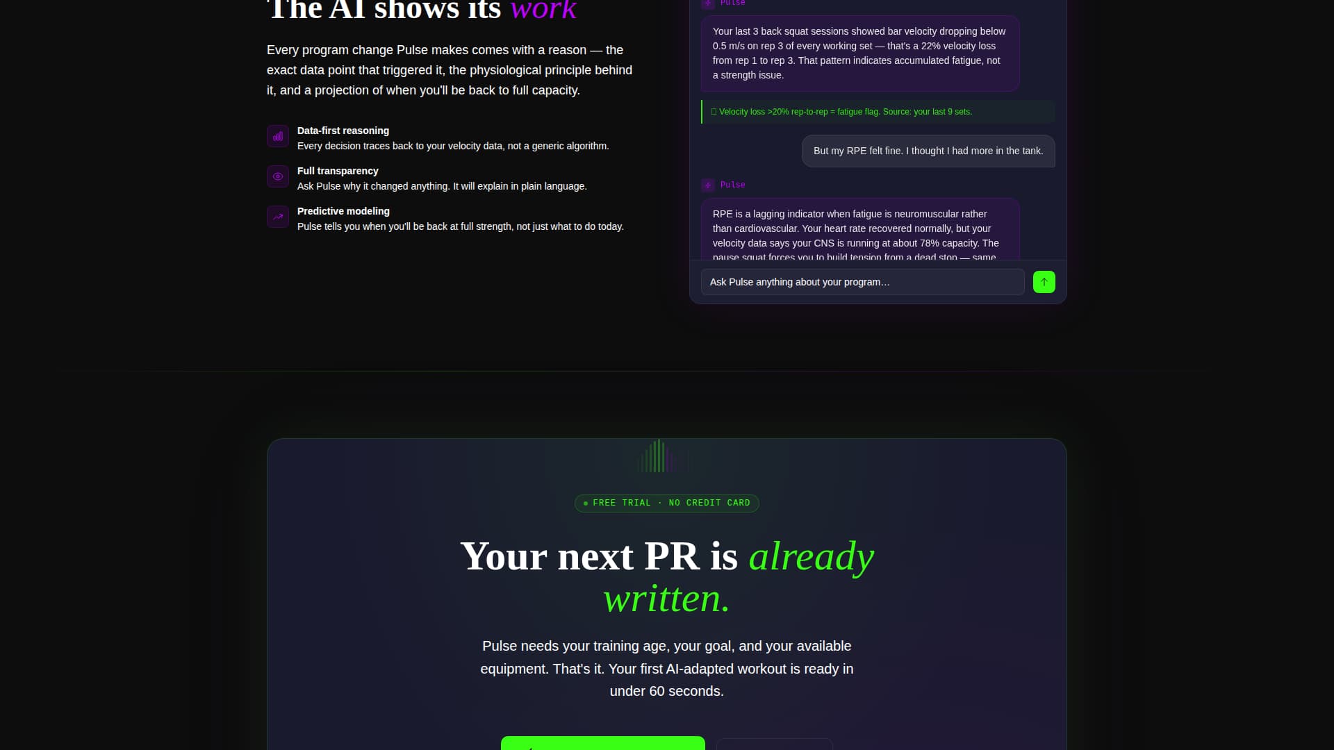 Pulse - Adaptive Fitness Landing Page Template