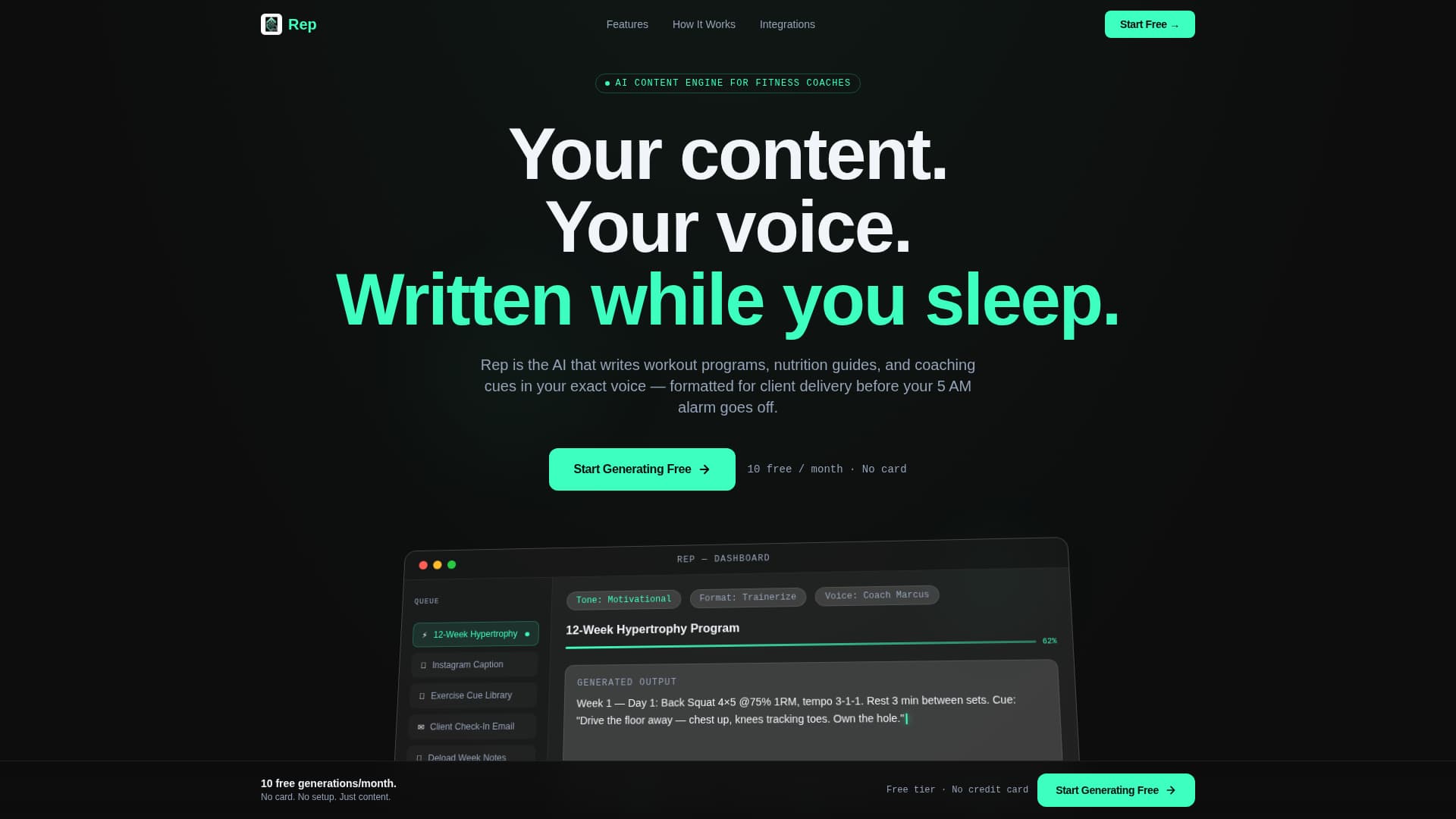 AI for Fitness Professional Website Template