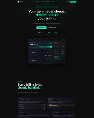 Ledger - Powerful Fitness Landing Page Template