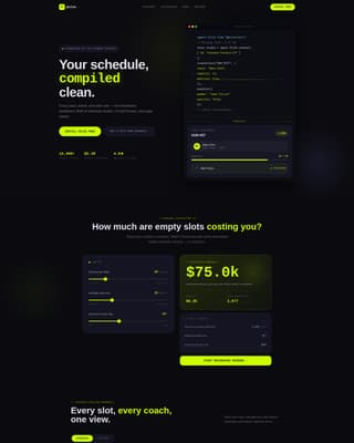Pulse - Powerful Fitnessbooking Landing Page Template