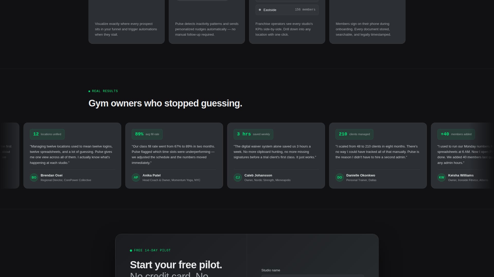 Fitness Software & SaaS Reviews Website Template
