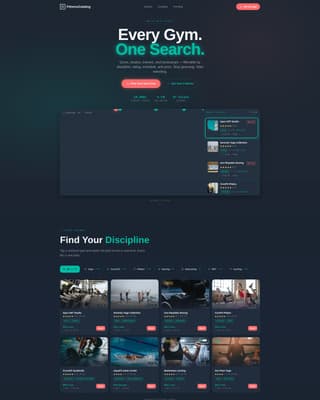 Fitness Digital Presence Directory Website Template