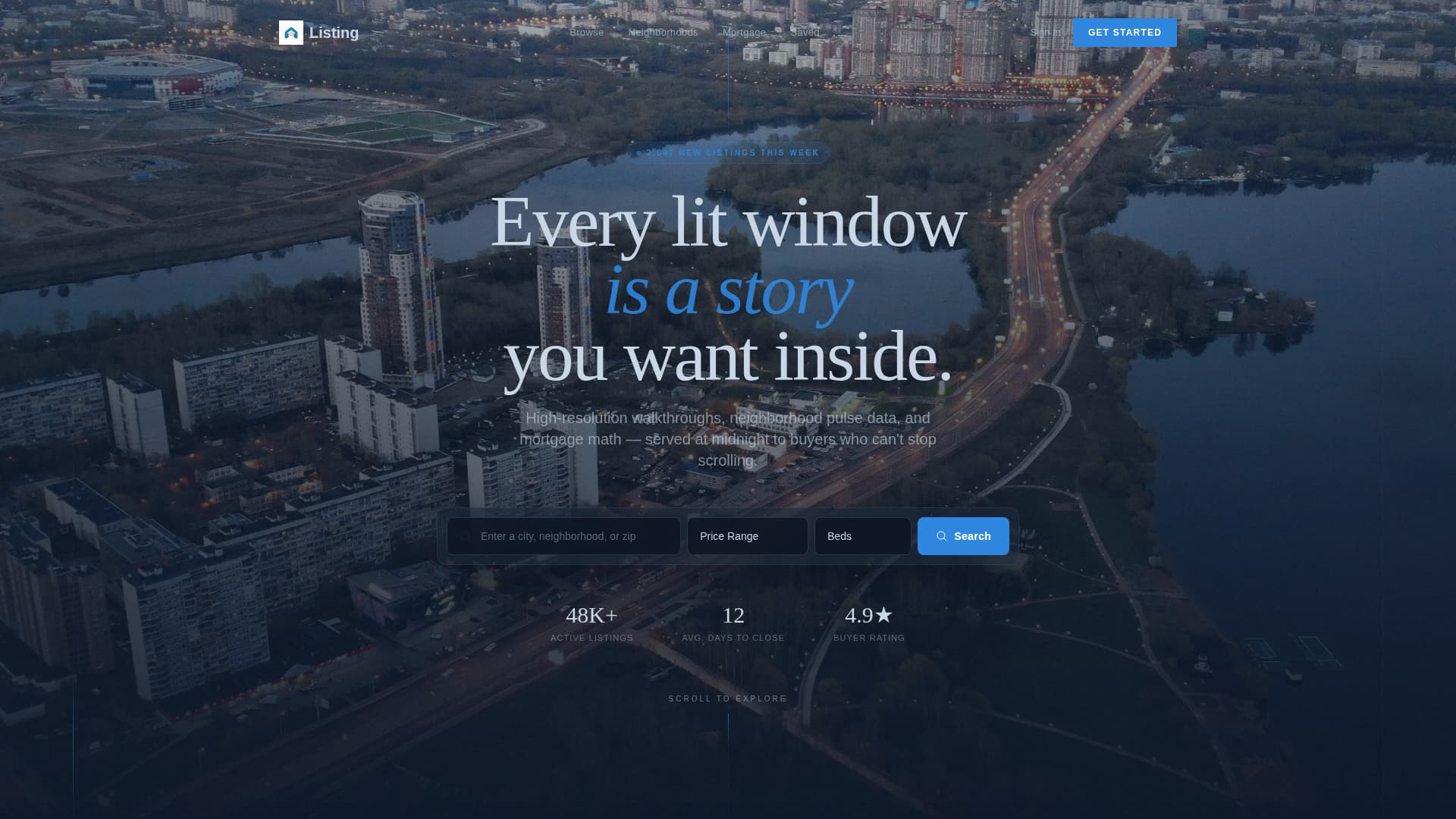 Listing - Immersive Property Landing Page Template