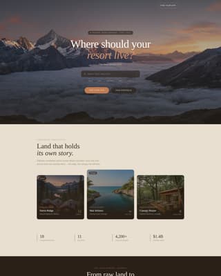 Haven - Immersive Resortdeveloper Landing Page Template