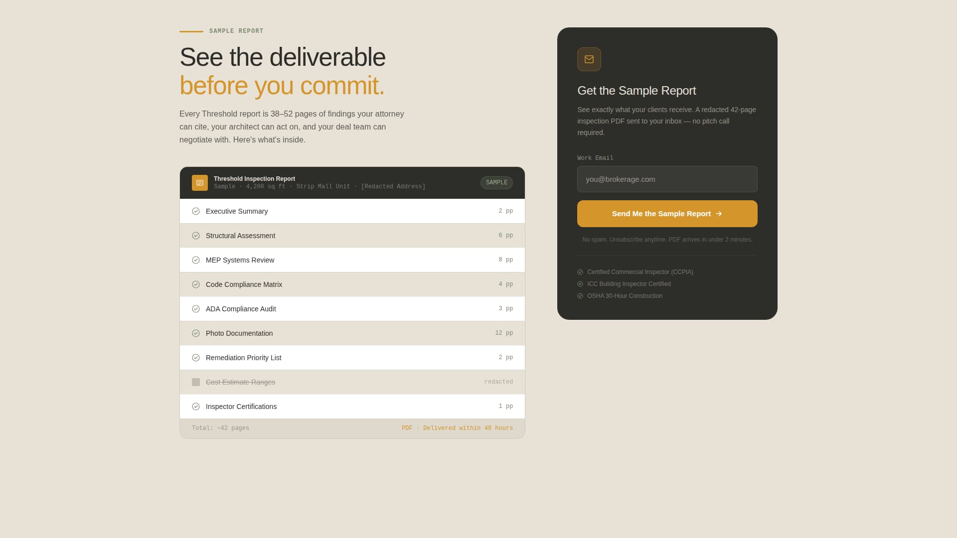 Threshold - Trusted Retail Landing Page Template