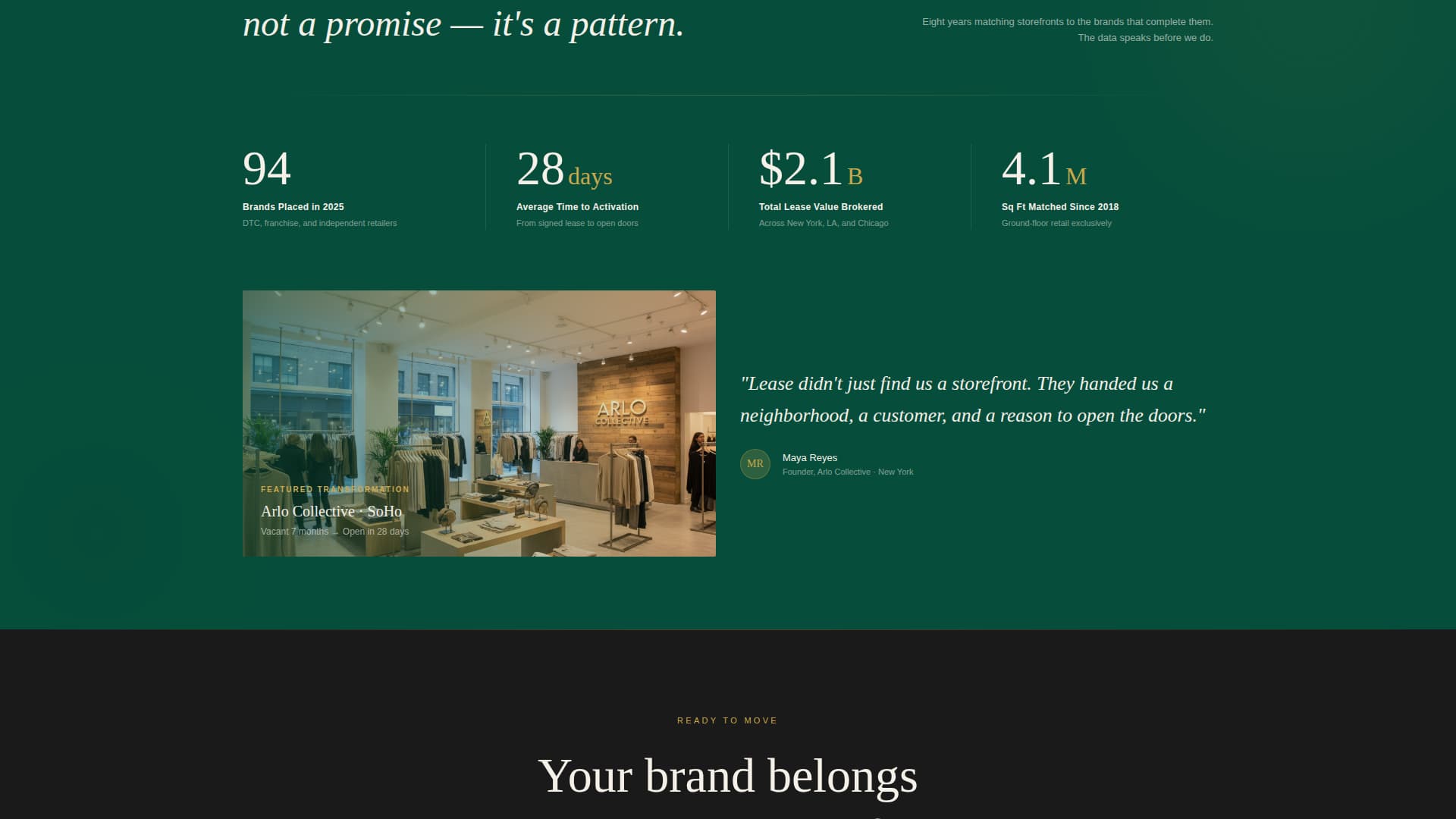 Lease - Transformative Retail Landing Page Template