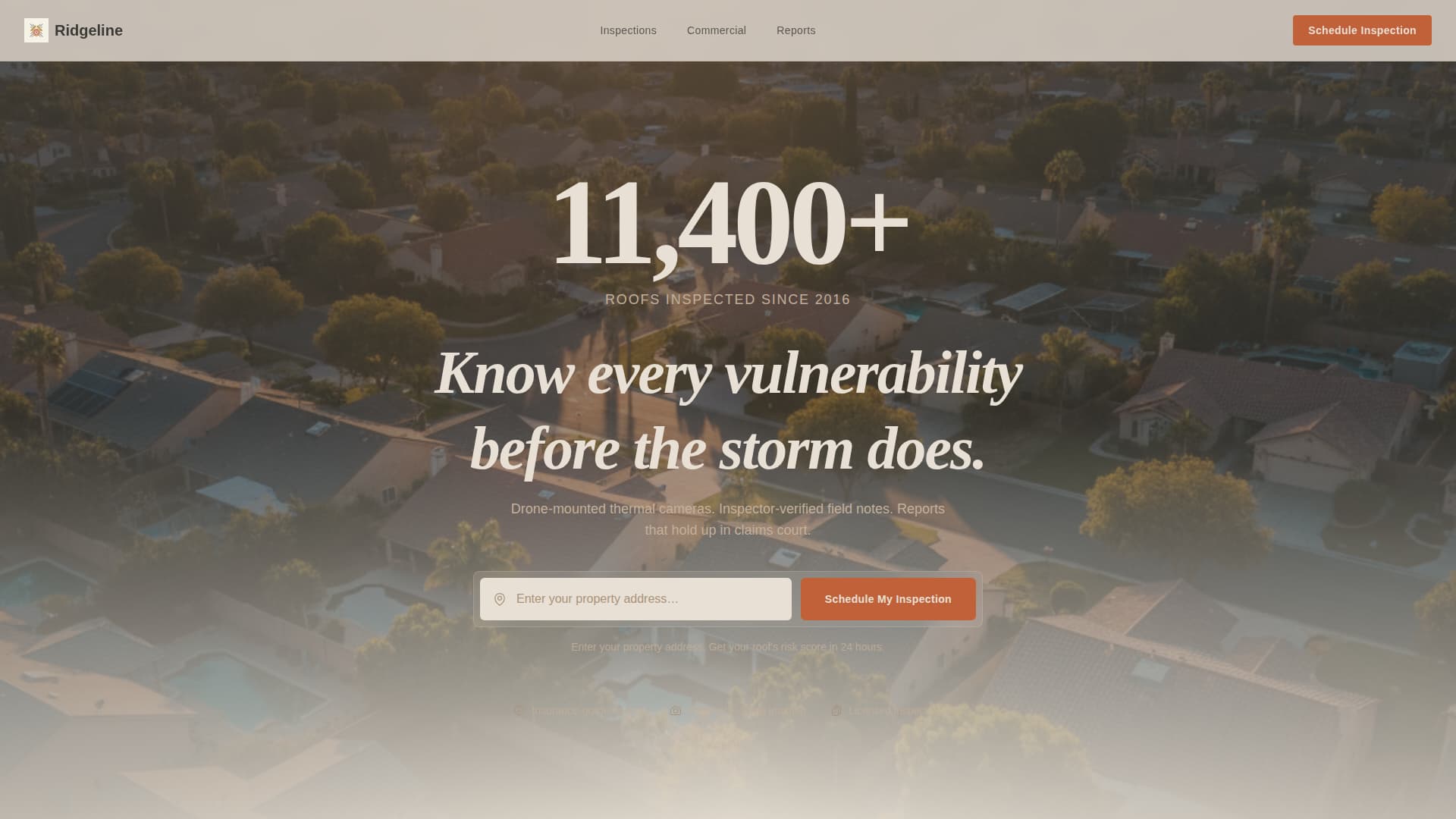 Ridgeline - Decisive Roofinspection Landing Page Template