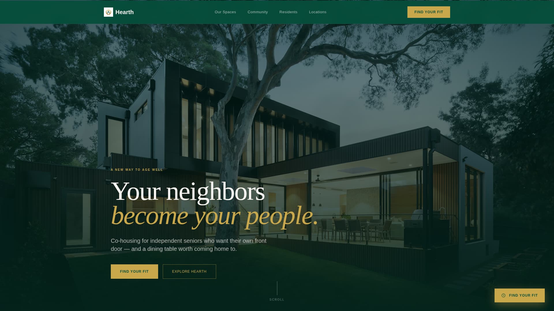 Hearth - Welcoming Seniorliving Landing Page Template