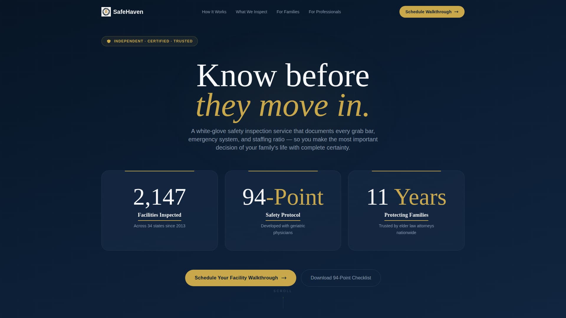 Safehaven - Trusted Seniorliving Landing Page Template