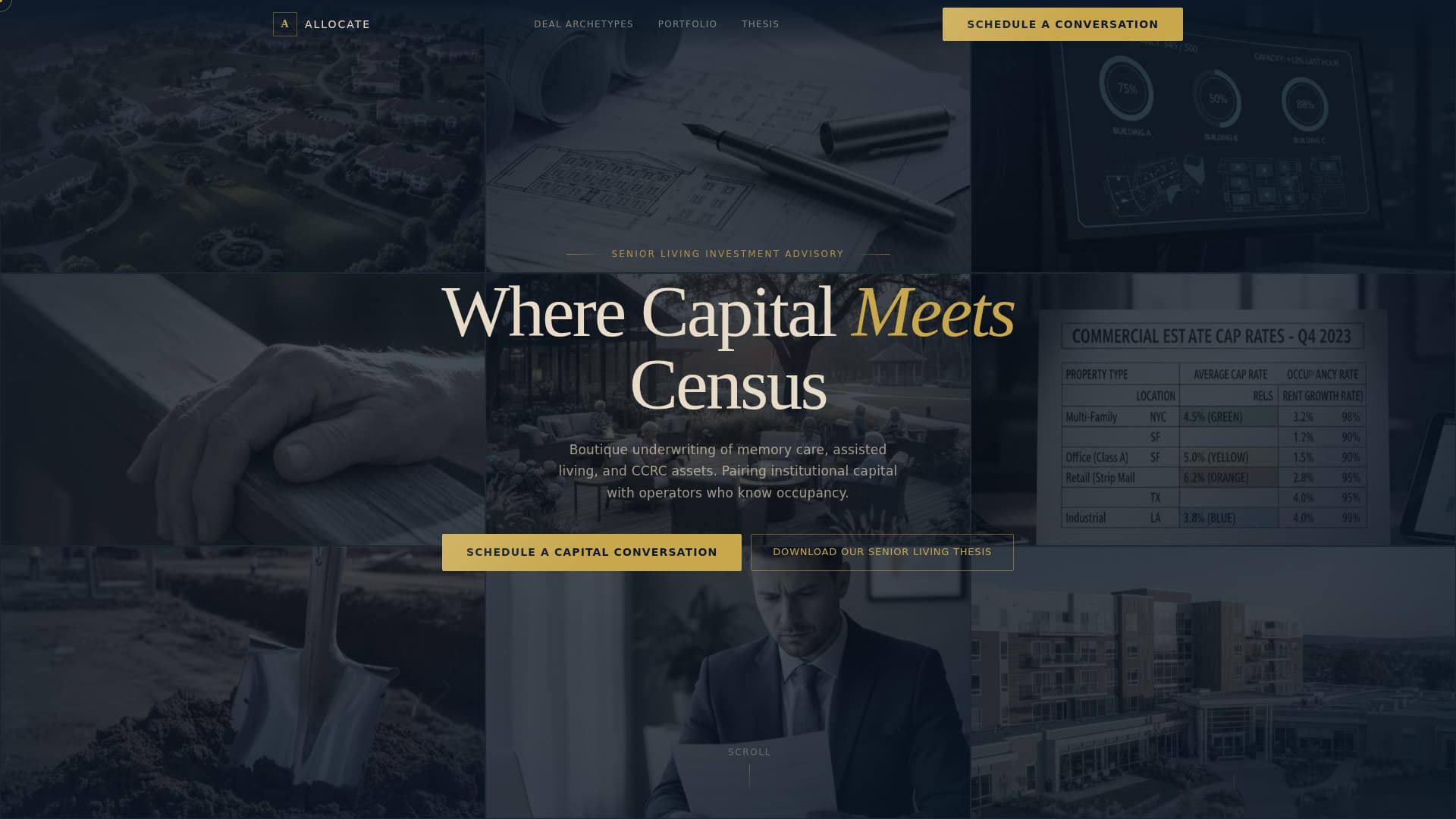 Allocate - Prestigious Seniorliving Landing Page Template