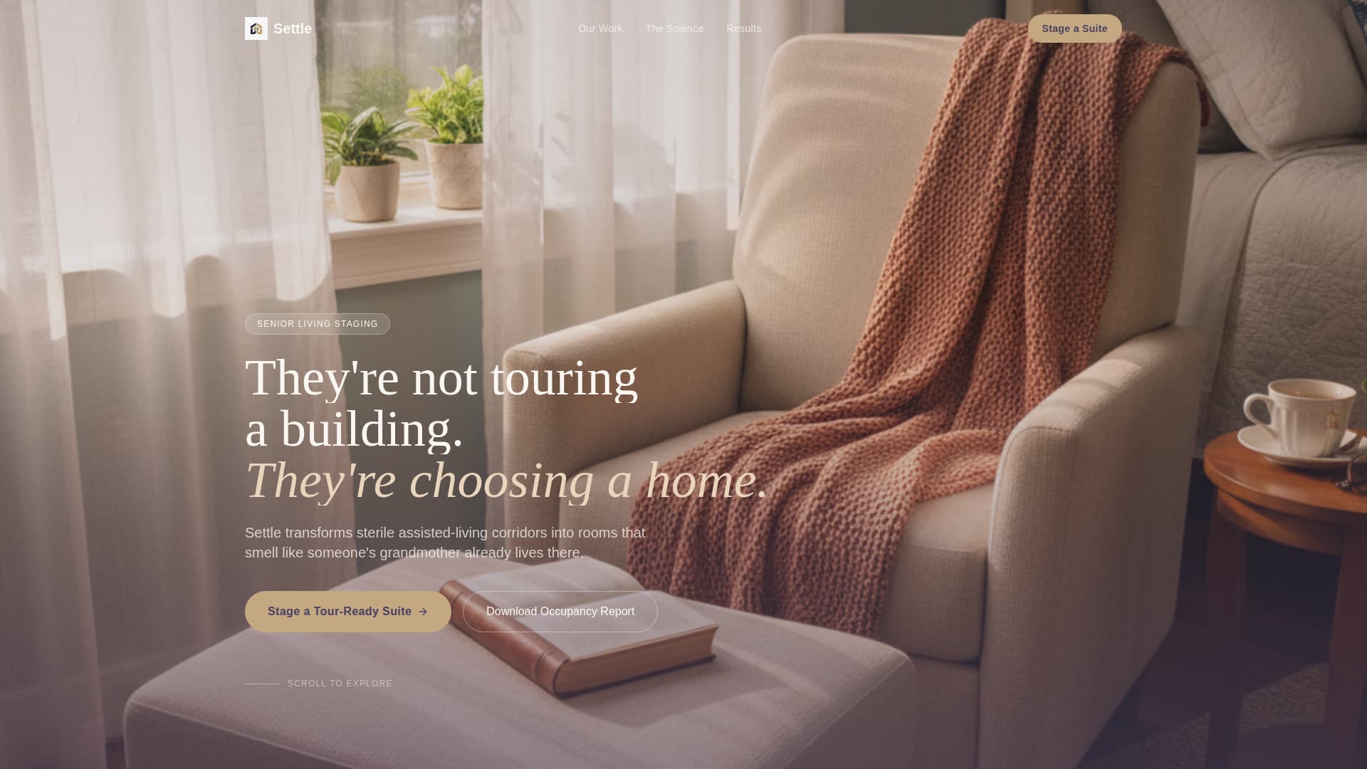 Settle - Heartfelt Seniorliving Landing Page Template