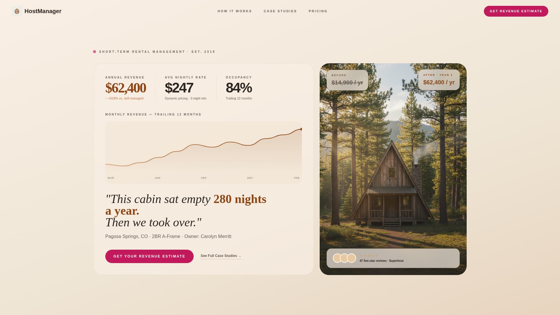 Hostmanager - Effortless Rental Landing Page Template