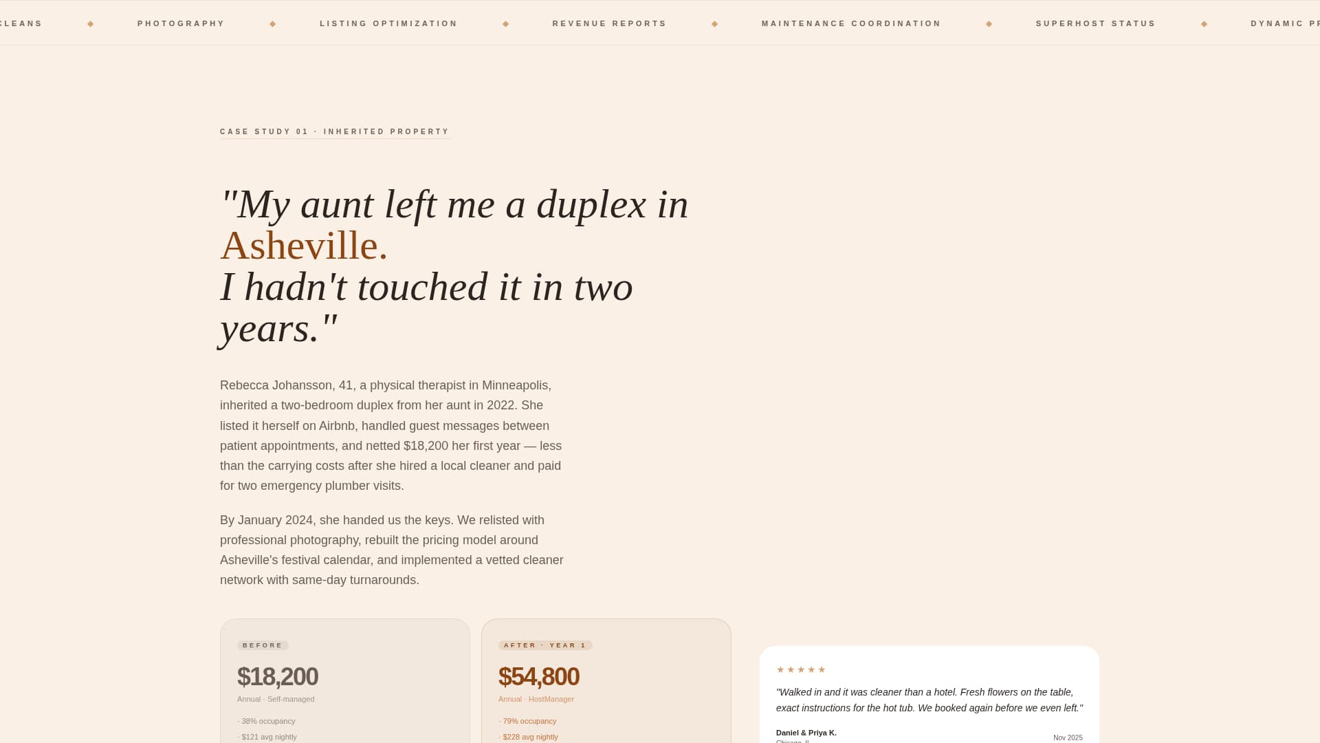 Hostmanager - Effortless Rental Landing Page Template