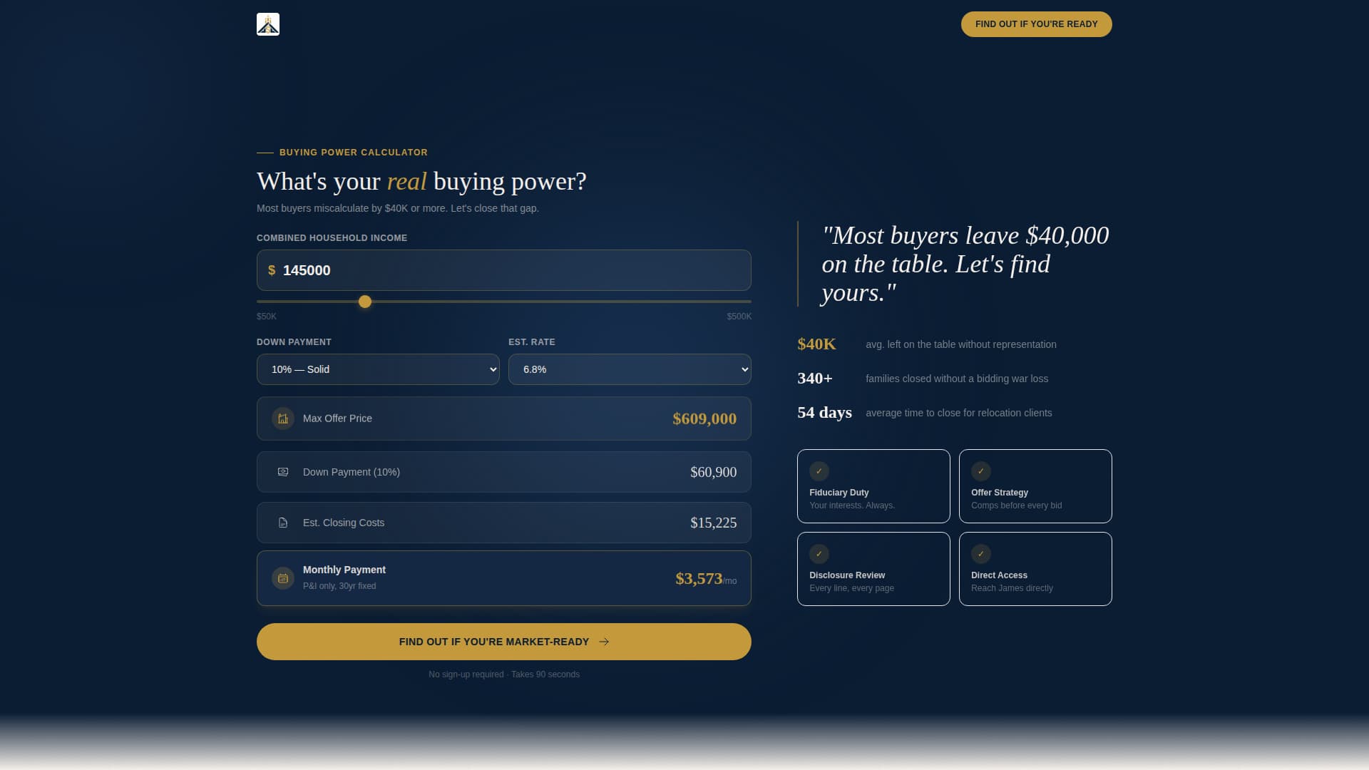 Advocate - Strategic Homebuyer Landing Page Template