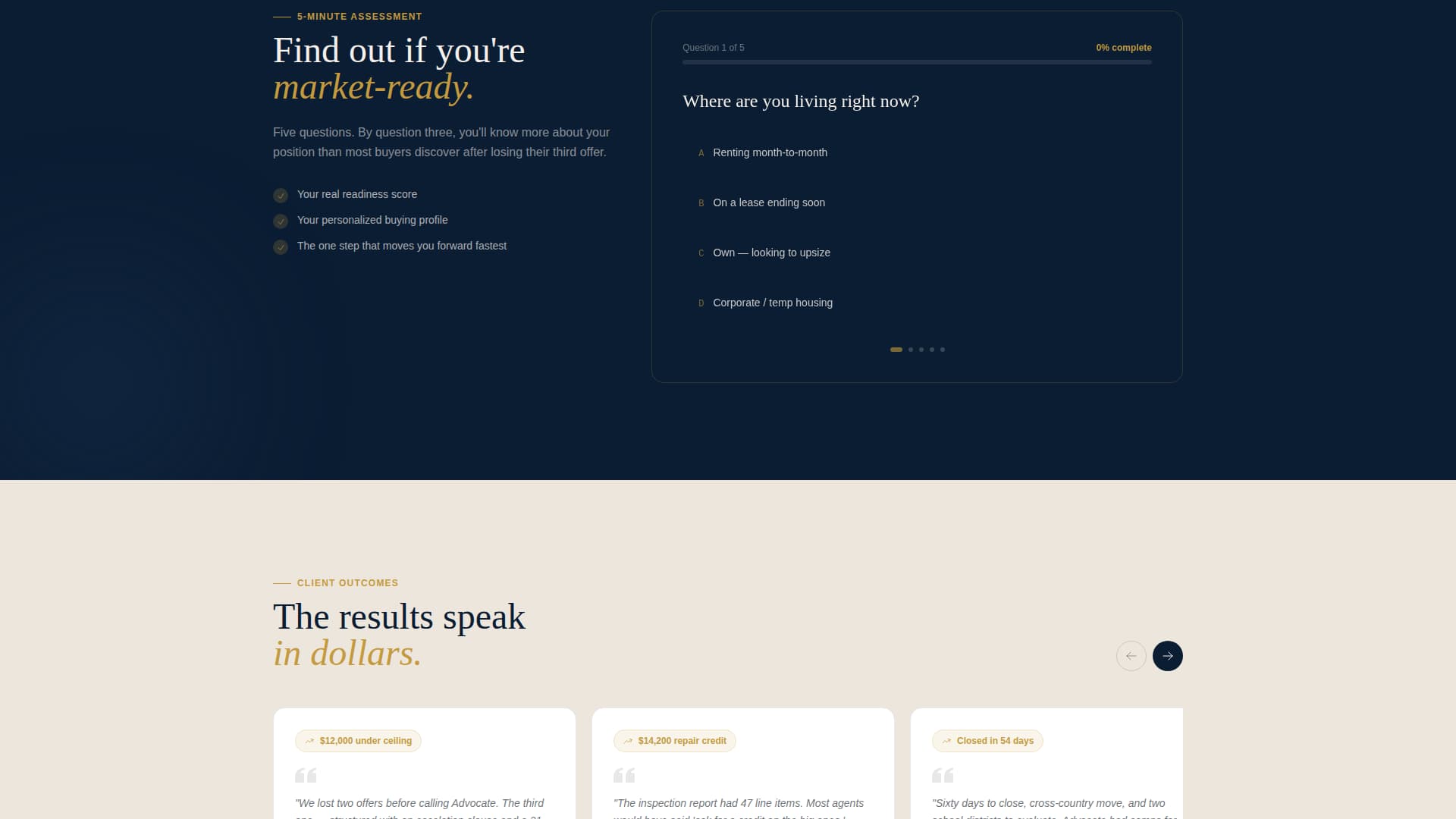 Advocate - Strategic Homebuyer Landing Page Template