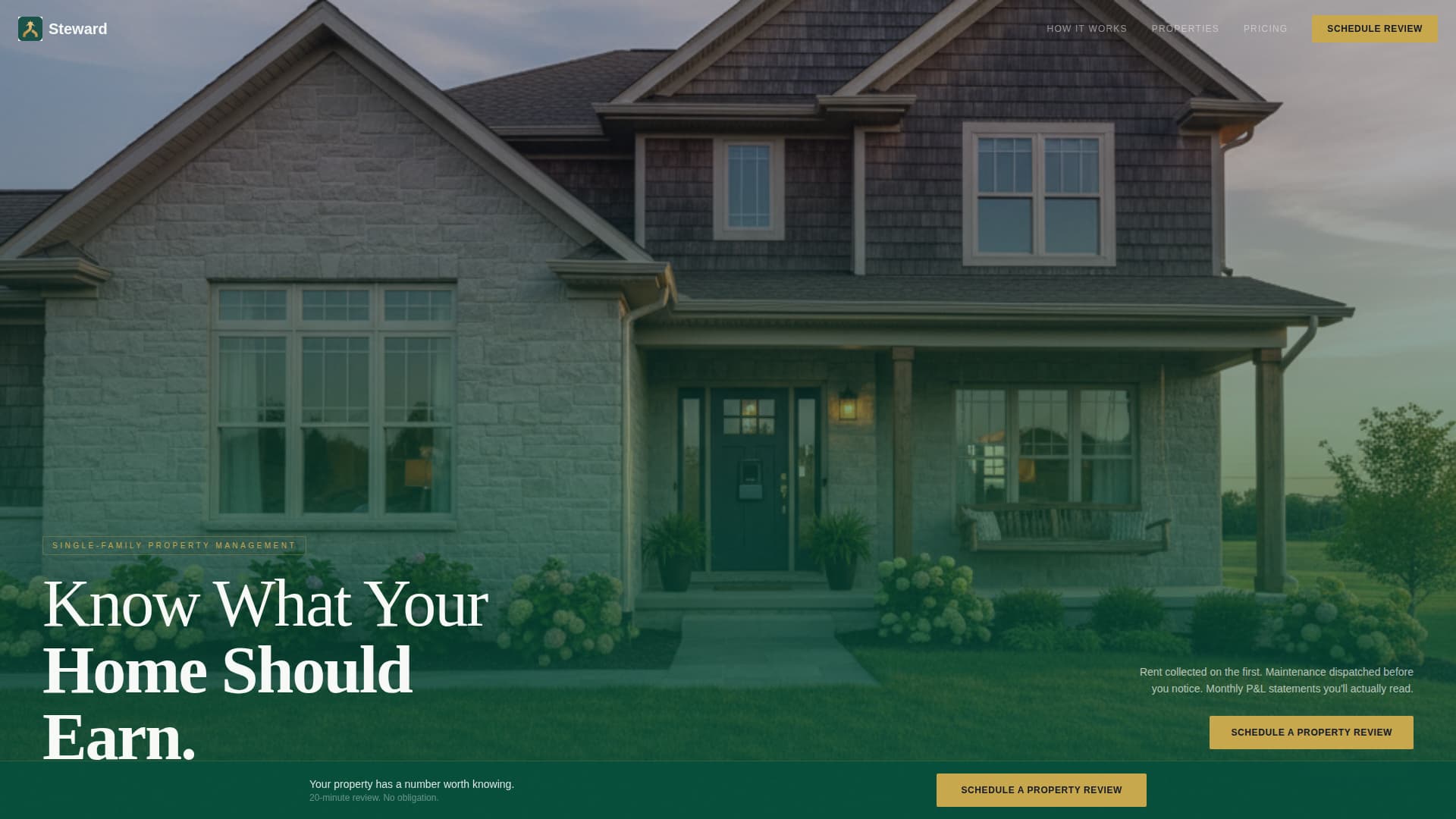 Steward - Precision Property Landing Page Template