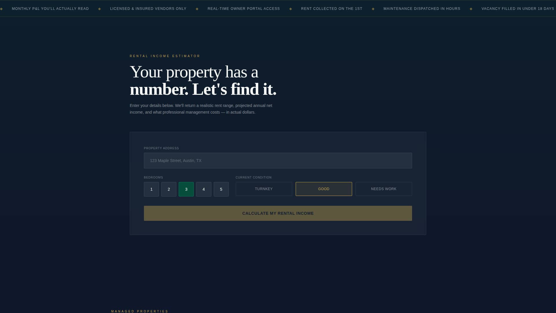 Steward - Precision Property Landing Page Template