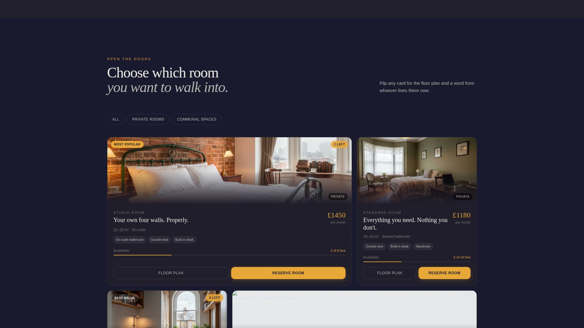 Dwell - Immersive Studenthousing Landing Page Template