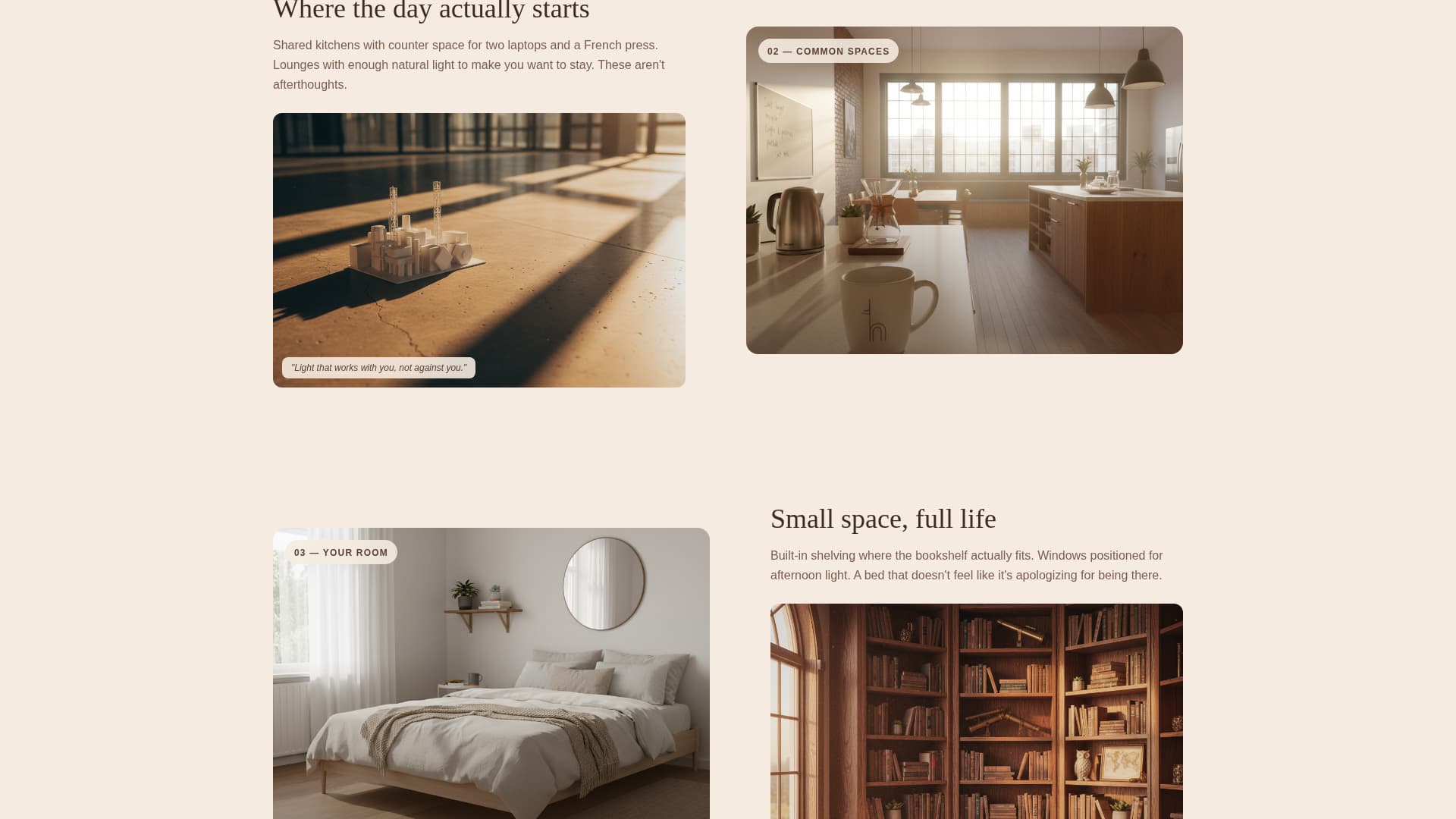 Dwell - Curated Studenthousing Landing Page Template