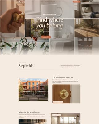 Dwell - Curated Studenthousing Landing Page Template