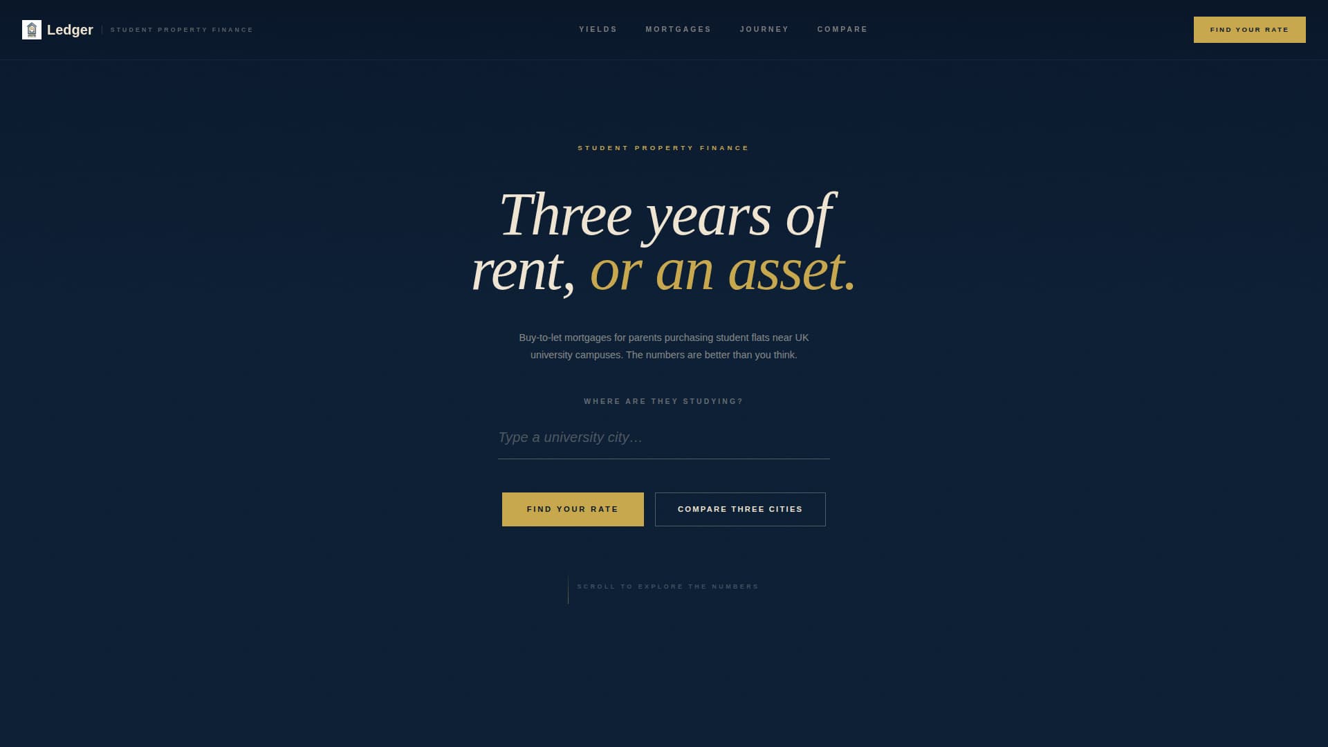 Ledger - Intelligent Studenthousing Landing Page Template