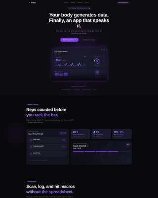Pulse - Dynamic Fitness Landing Page Template