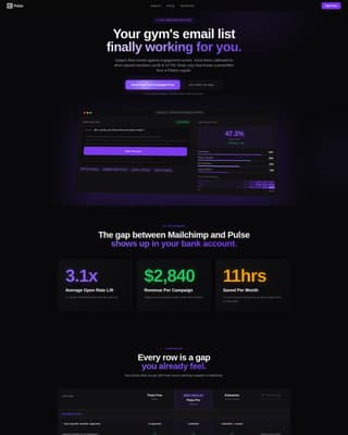 Pulse - High-Converting Fitness Landing Page Template