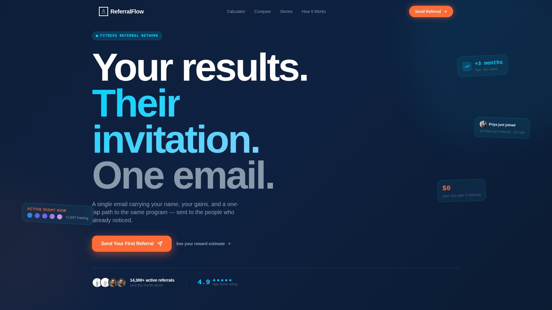 Referralflow - Dynamic Fitness Landing Page Template