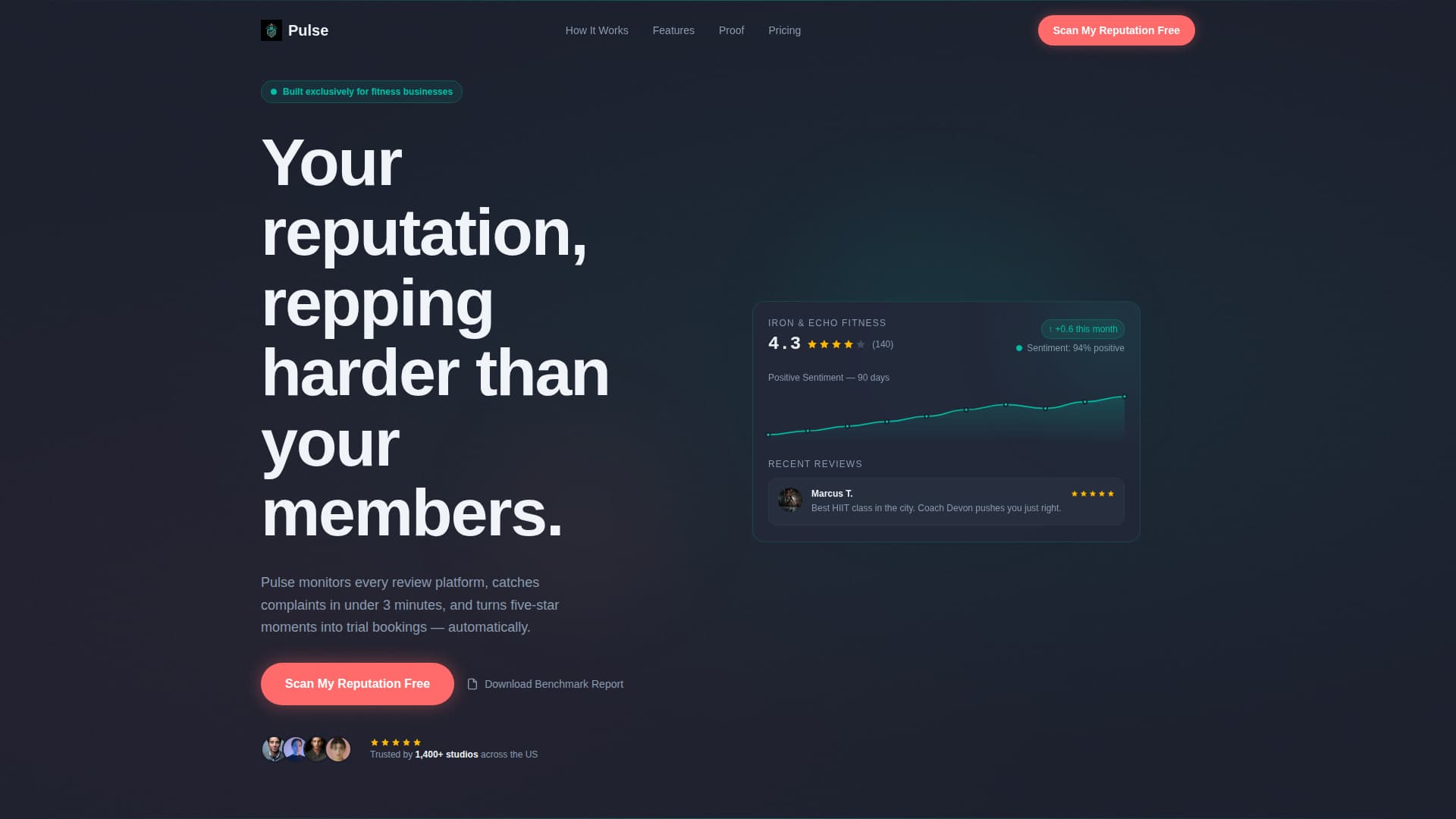 Pulse - Dynamic Fitness Review Landing Page Template