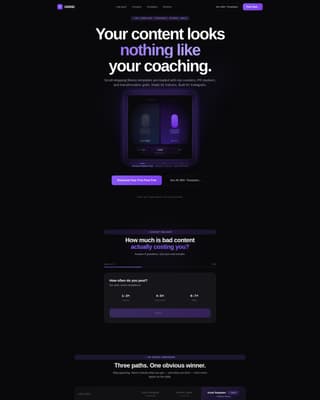 Grind - High-Impact Fitness Landing Page Template
