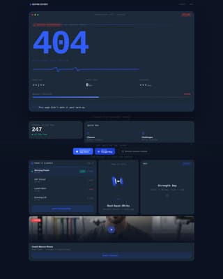 Fitness Studio 404 Recovery Website Template