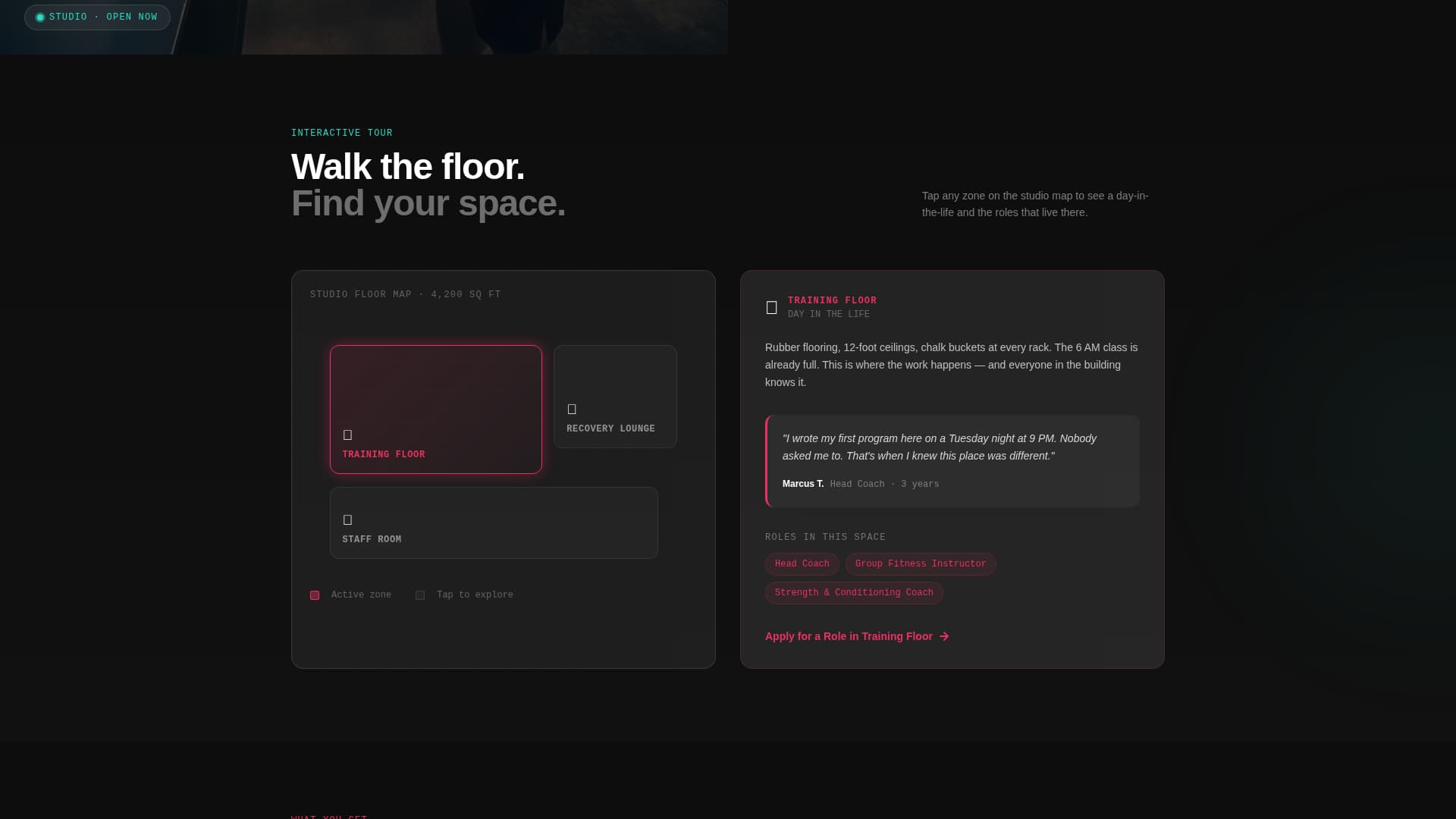 Fitness Studio Careers Website Template