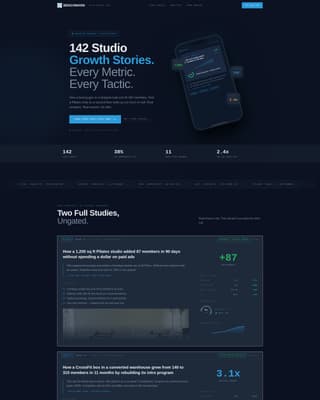 Fitness Studio Portfolio Website Template