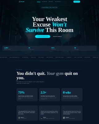 Fitness Studio Advanced Professional Website Template