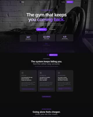 Fitness Studio Expert Booking Website Template