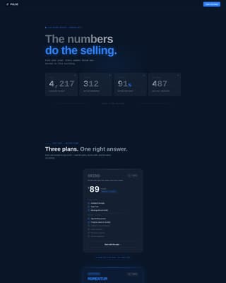 Fitness Studio Specialist Pricing Website Template