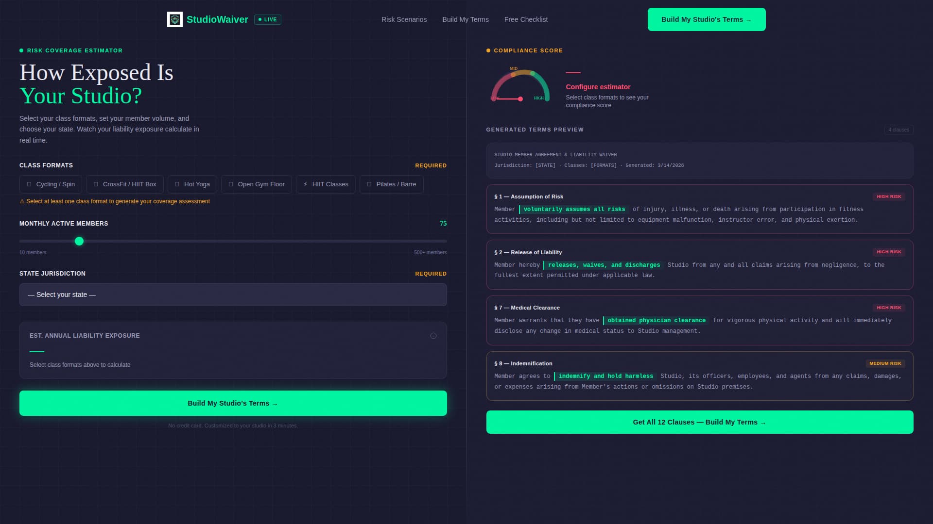 Fitness Studio Reviews Website Template
