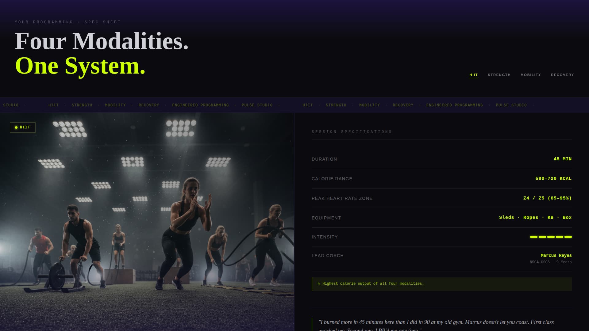 Fitness Studio Advanced Booking Website Template