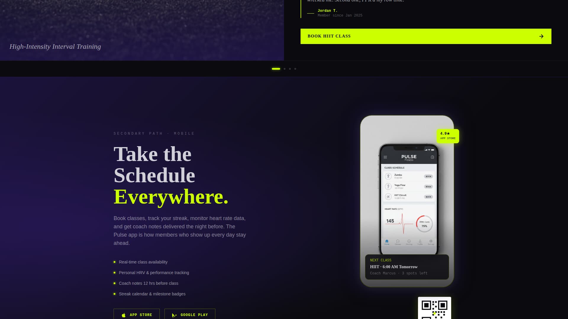 Fitness Studio Advanced Booking Website Template