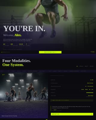 Fitness Studio Advanced Booking Website Template