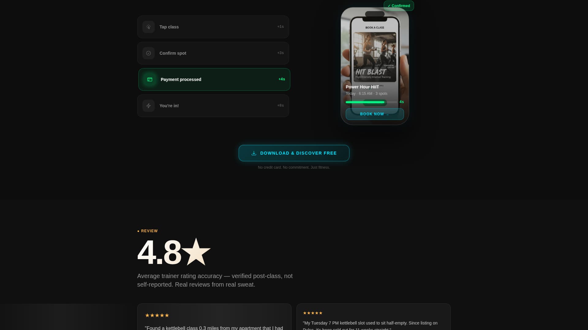 Pulse - Discoverable Fitness Landing Page Template