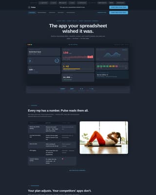 Pulse - Powerful Fitness App Landing Page Template