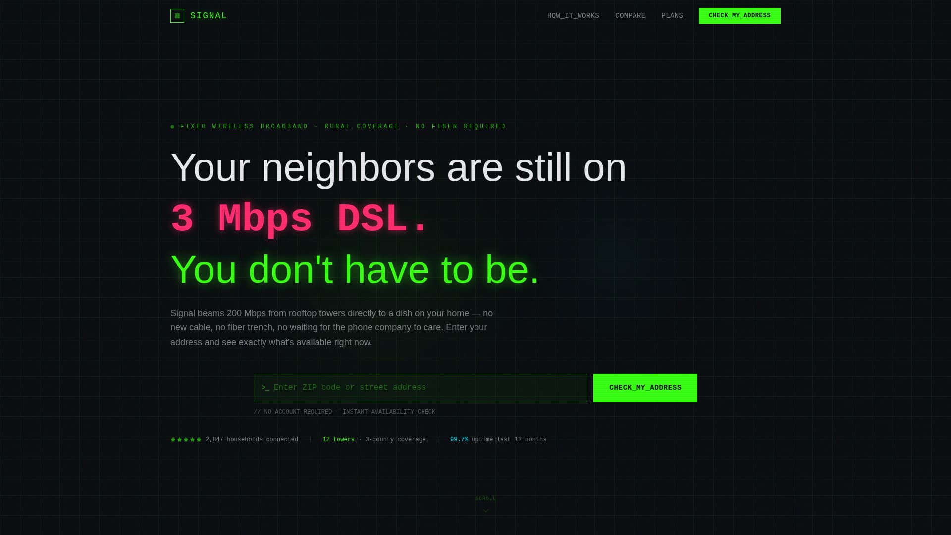 Signal - Powerful ISP Landing Page Template