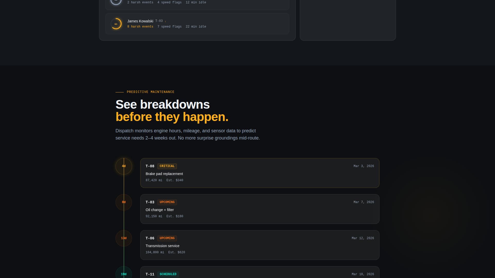 Dispatch - Powerful Fleet Landing Page Template