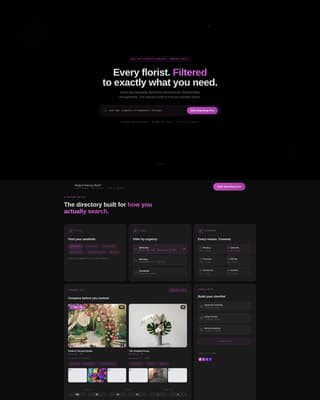 Florist - Glowing Directory Landing Page Template