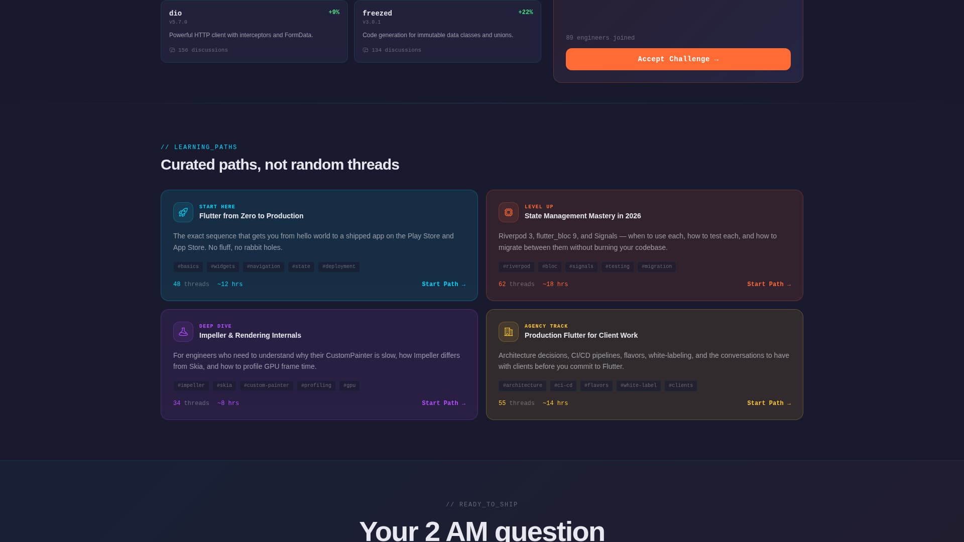 Flock - Dynamic Flutter Landing Page Template